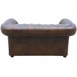 Sofa skórzana Chesterfield 2-osobowa