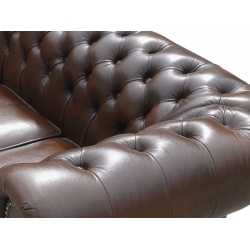 Sofa skórzana Chesterfield 2-osobowa