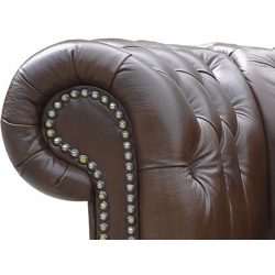 Sofa skórzana Chesterfield 2-osobowa