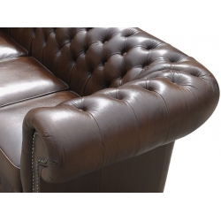 Sofa skórzana Chesterfield 3-osobowa